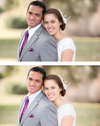 An image of a bride and groom edited using Pure Lightroom Presets Set 1.