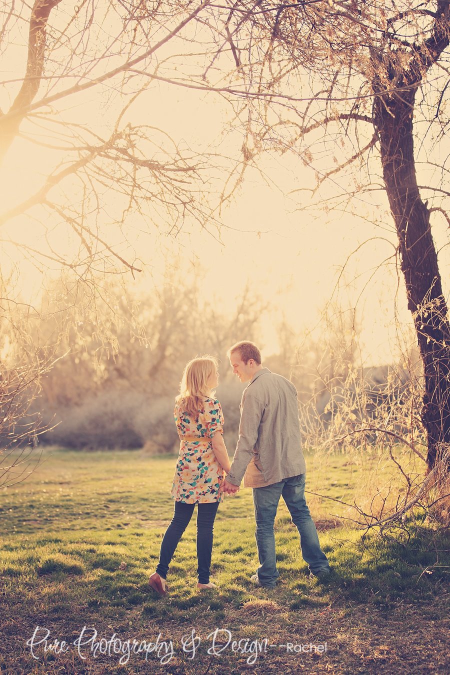 A Vintage toned image of a couple in a dreamy location edited using Purely Vintage Photoshop Actions.