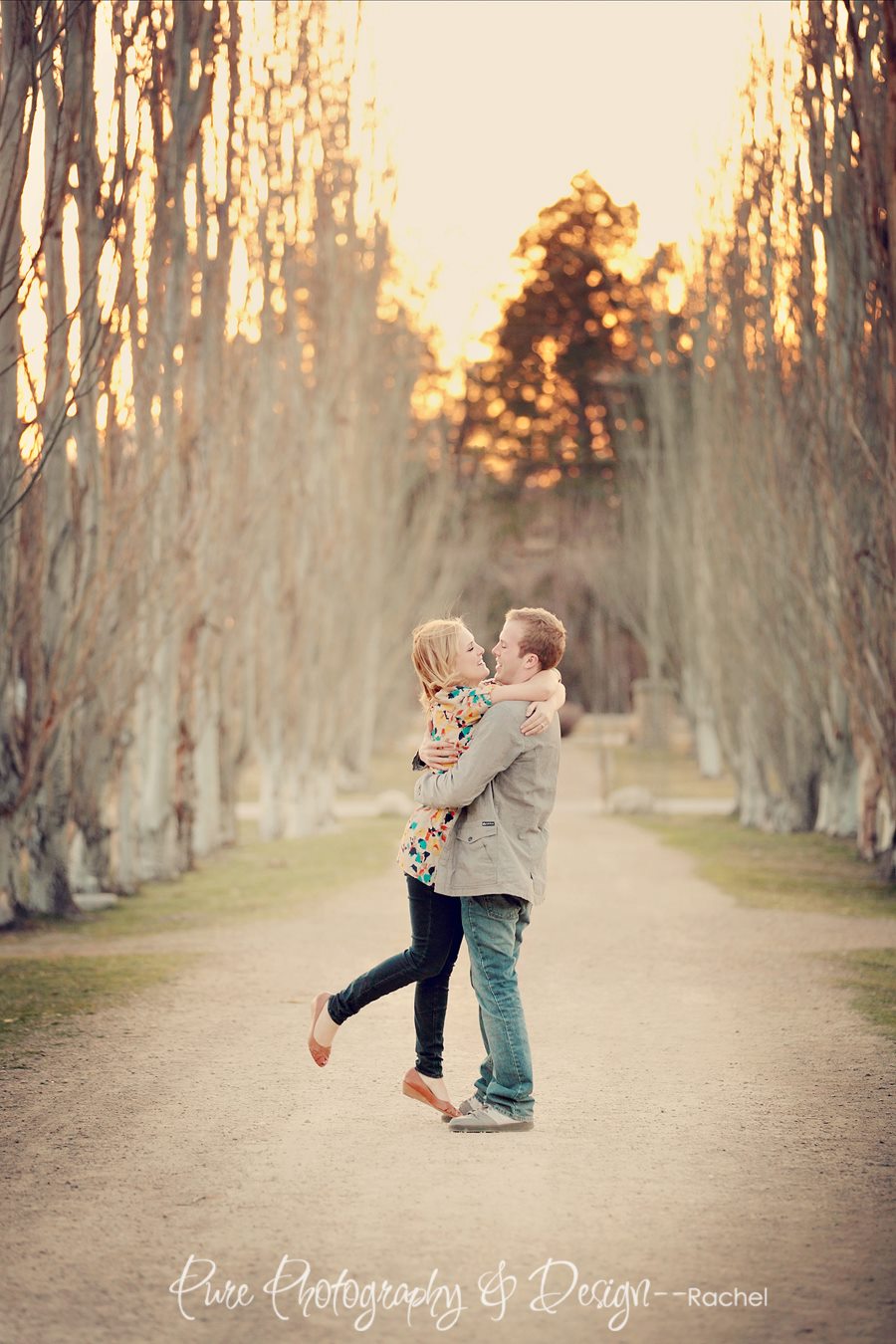 A Vintage toned image of a couple in a dreamy location edited using Purely Vintage Photoshop Actions.