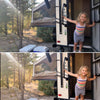 A before and after showing the effects of the Pure Clean Lightroom Mobile Presets.  A girl in a camper.