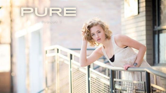 An image of the Pure Lightroom Presets title card.