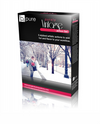 A product box for the Purely Vintage Photoshop Action set by Pure.